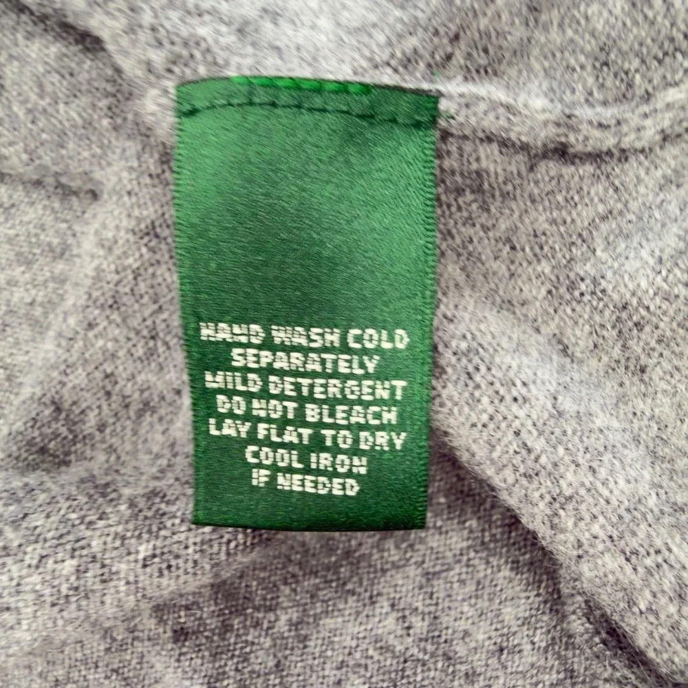 Ralph Lauren Silk Cashmere Cowl Neck Sleeveless Gray Midi Sweater Dress Size XL - Picture 9 of 10